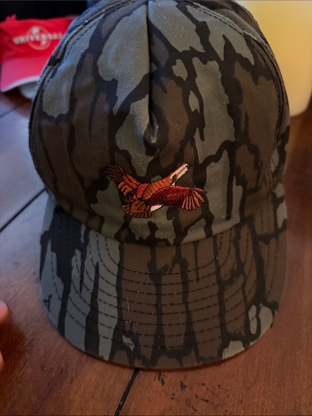Men's Camouflage Baseball Cap with Embroidered Duck